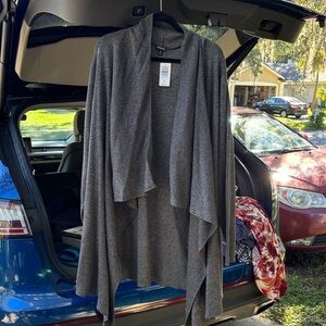 Torrid Charcoal Draped Cardigan